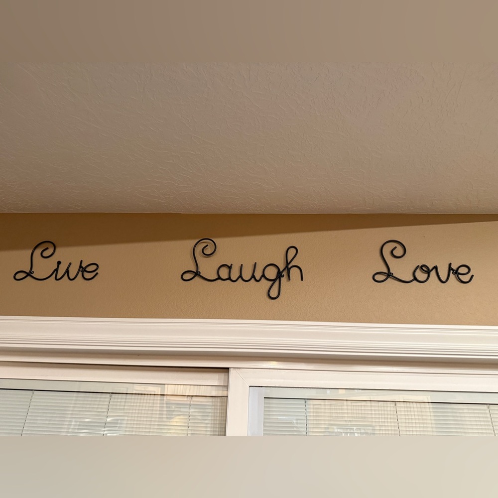 Black Metal Wall Decor - Live Laugh Love
